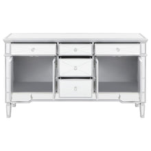 Duchess - 5-Drawer Mirrored Storage Accent Cabinet - Silver
