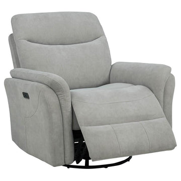 Adler - Upholstered Power Swivel Glider Recliner