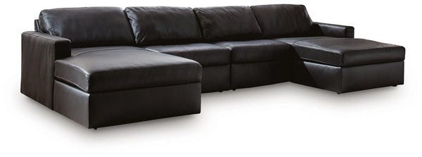 Modmax II 4-Piece Double Chaise Sectional Black