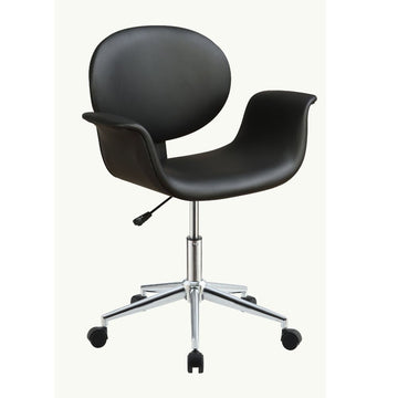 Camila - Office Chair - Black Synthetic Leather