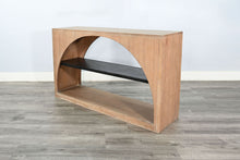 Modern - Wood Sofa Table With Arched Open Shelf Design