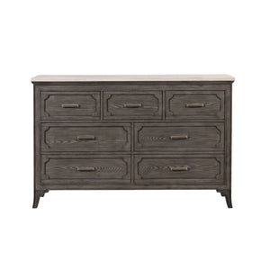 Lisbon - Marble Top Dresser - Gray