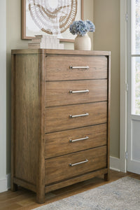 Cabalynn - Light Brown - Five Drawer Chest