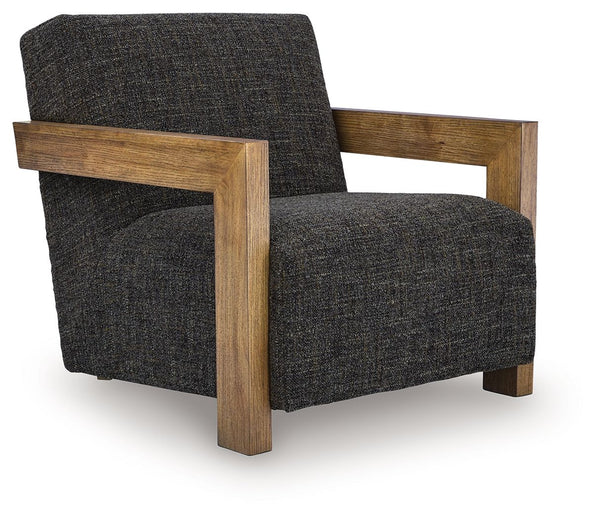 Dorney Accent Chair Charcoal / Brown