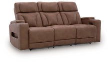 Clean-Slate - Caramel - Power Reclining Sofa / Adj Headrest