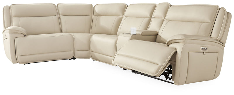 Double Deal - 5 Piece Reclining Sectional complete set