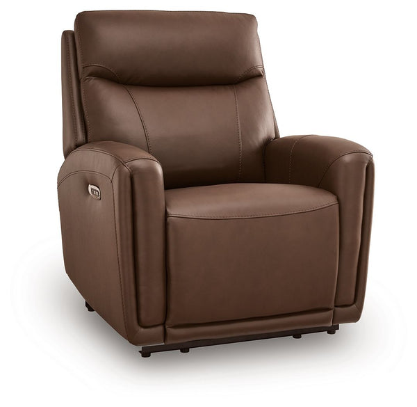 Pincara Power AutoGlide Recliner With Audio System Umber