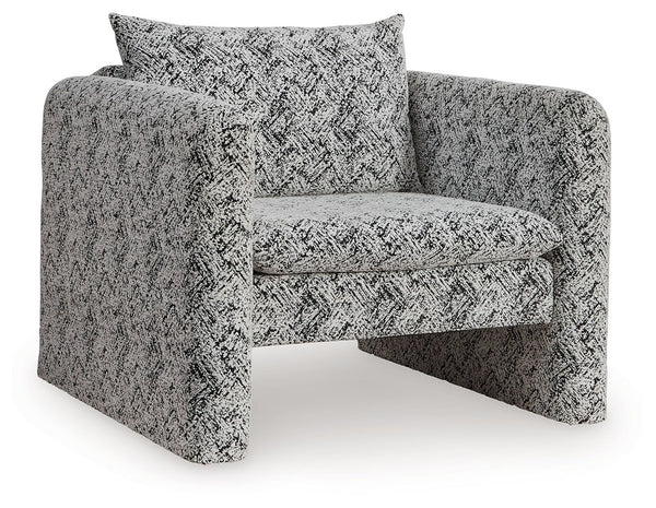 Kenbell Accent Chair Black / White