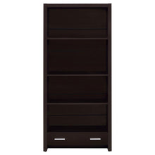 Skylar - 5-Shelf Bookcase With Drawer - Cappuccino