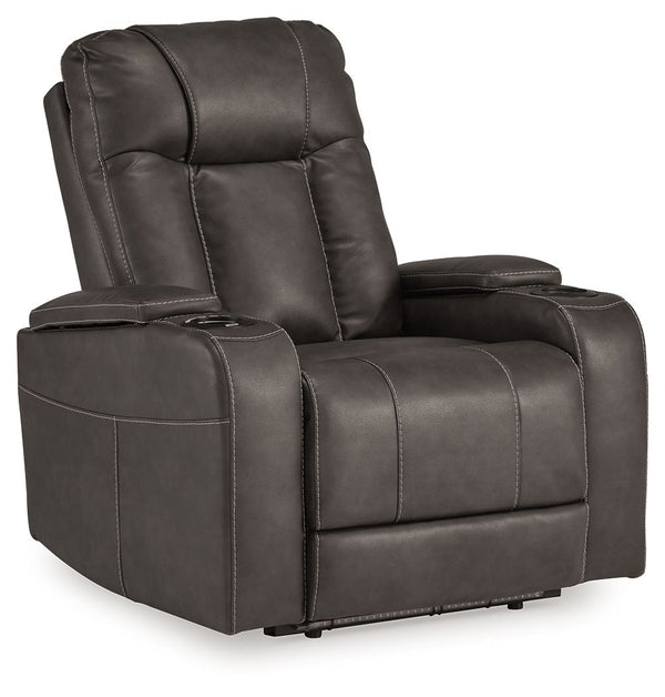 Feazada Power Recliner With Adj Headrest Shadow
