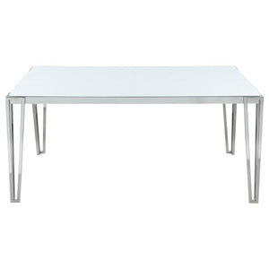 Pauline - Rectangular Glass Top Dining Table - Chrome