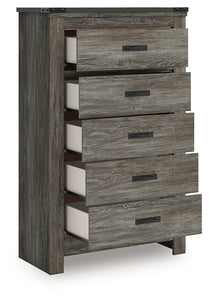 Frandern - Gray - Five Drawer Chest