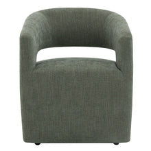Libni - Arm Chair With Casters - Green Linen
