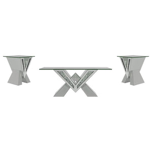 Taffeta - Mirrored Coffee Table Set