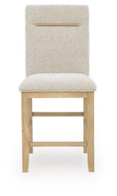 Lasinger - Upholstered Barstool (Set of 2) - Light Brown