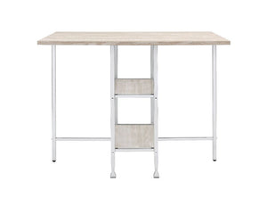 Raine - Counter Height Table - Antique White & Chrome