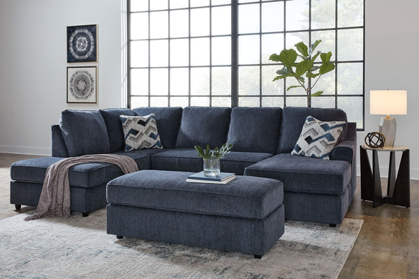 Albar Place 2 Pc. 2-Piece Sectional With Raf Sofa Chaise, Ottoman Cobalt