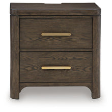 Radkin - Two Drawer Night Stand - Burnished Brown