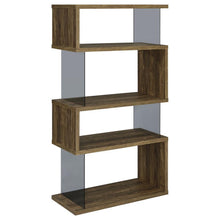 Emelle - 4-Shelf Glass Panel Bookshelf