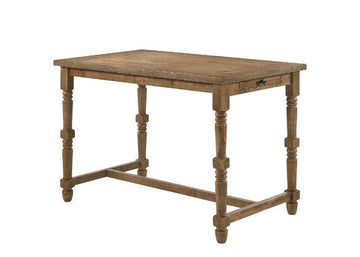 Farsiris - Counter Height Table - Weathered Oak
