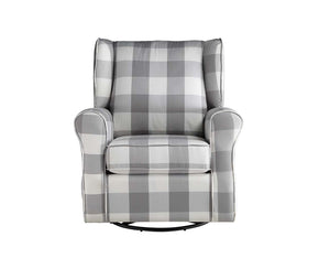 Patli - Swivel Chair With Glider - Gray Fabric