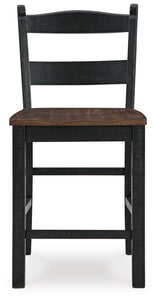 Valebeck - Black / Brown - Barstool (Set of 2)