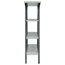 Tatum - 4-Tier Rectangular Bookcase - Cement And Gunmetal