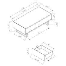 Atchison - 2-Drawer Rectangular Coffee Table - White High Gloss