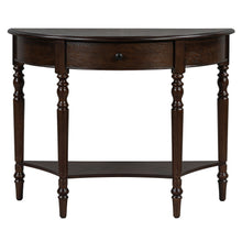 Half Moon Console Table With Drawer & Shelf