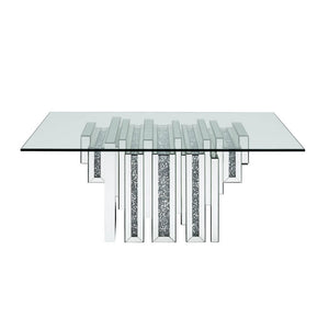Noralie - 47" X 28" Coffee Table - Mirrored & Faux Diamonds