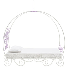 Priya II - Twin Bed With Canopy - White & Purple
