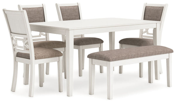 Erinberg Dining Room Table Set (Set of 6) Antique White