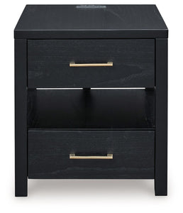 Winbardi - Black - Rectangular End Table