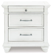 Kanwyn - Whitewash - Three Drawer Night Stand