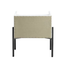 Metis - Nightstand - Vintage White Top Grain Leather