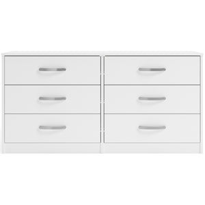 Flannia - White - Six Drawer Dresser - 29'' Height