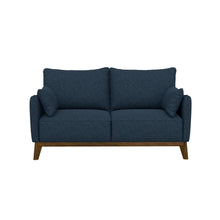Loveseat With Flared Legs - Blue