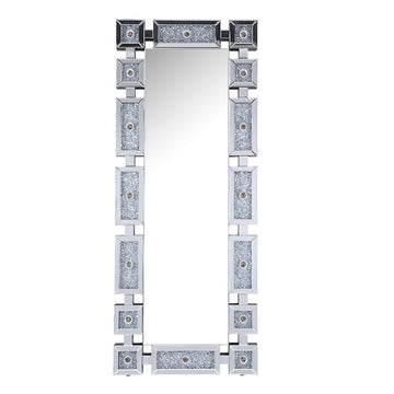 Noralie - Floor Mirror With Faux Diamonds - Mirrored