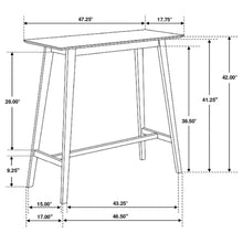 Finnick - Rectangular Pub Heigh Bar Table - Walnut