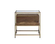Knave - Accent Table - Walnut & Champagne