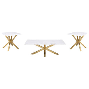 Visalia - Faux Marble Coffee Table Set