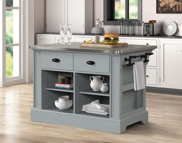 Urrur Kitchen Island Gray