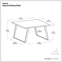 Lowry - Handcrafted Square Dining Table