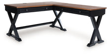 Wildenauer - 4 Pc. - Home Office Desk And Return, Swivel Desk Chair, Bookcase - Brown / Black