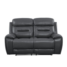 Lamruil - Motion Loveseat - Gray Top Grain Leather