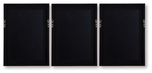 Jossletts - Orange / Black / Ivory - Wall Art Set (Set of 3)