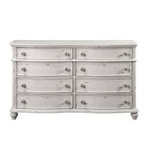 Jaqueline - Dresser - Light Gray Linen & Antique White Finish