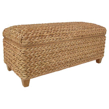 Laughton Hand-Woven Banana Leaf Storage Bench – Natural