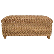 Laughton Hand-Woven Banana Leaf Storage Bench – Natural