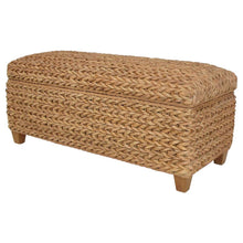 Laughton Hand-Woven Banana Leaf Storage Bench – Natural